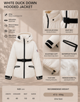 White Duck Down Hooded Jacket