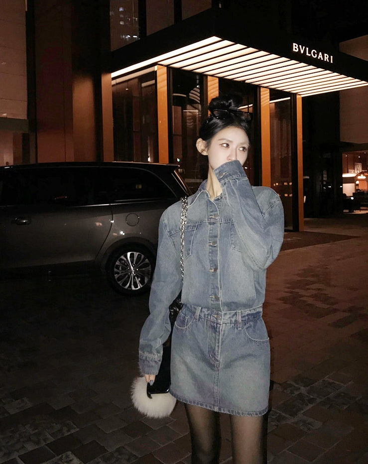 Vintage Washed Denim Dress