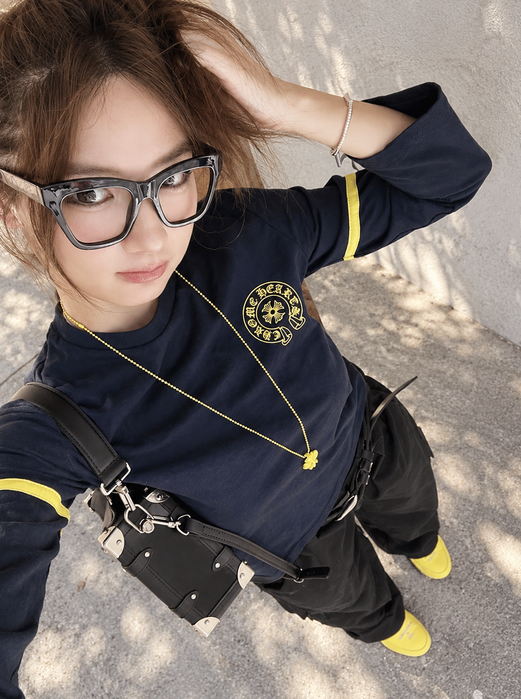 Chrome Hearts vintage flocked print cotton tee