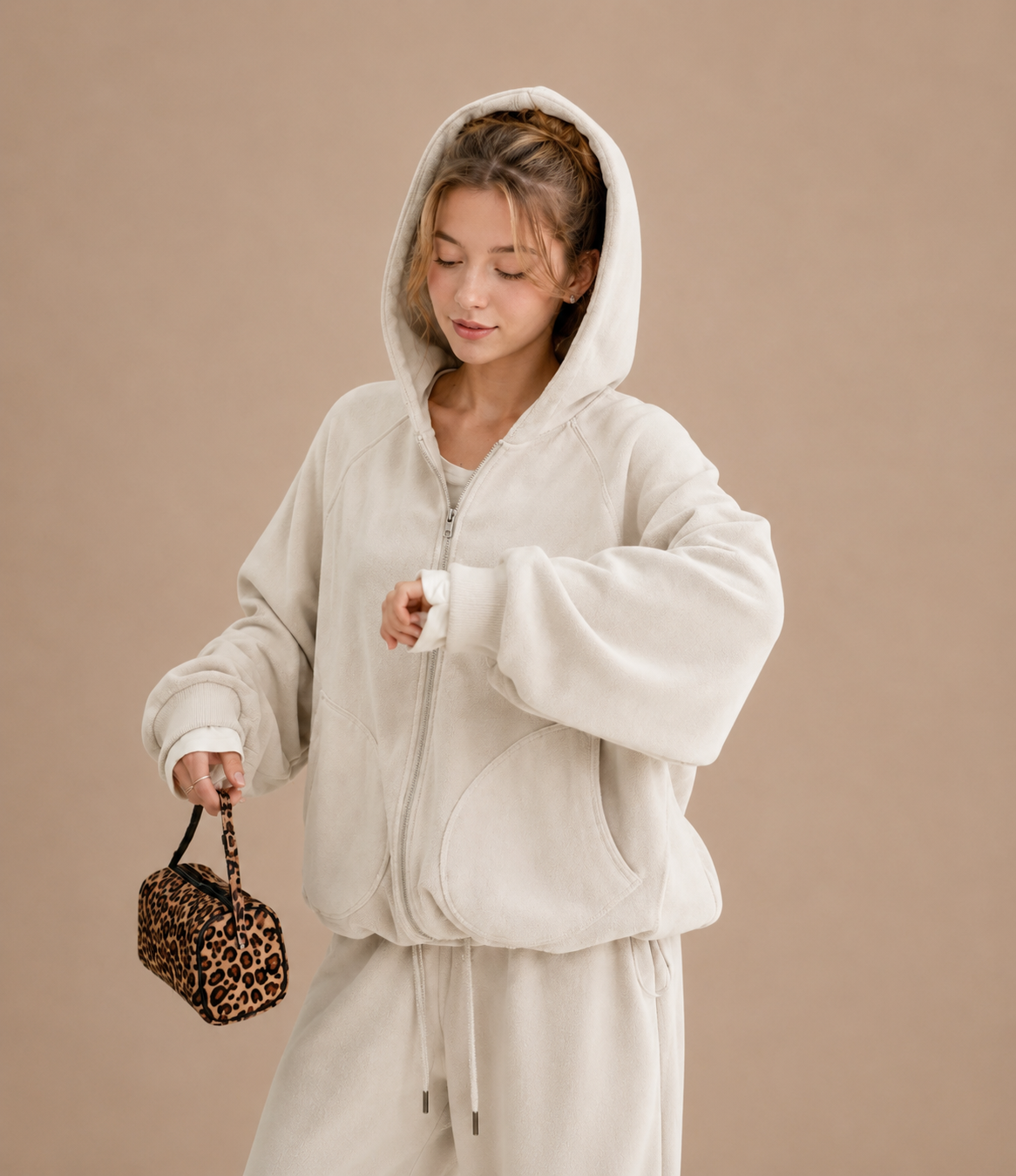 Korean-Style Double-Sided Fleece Lounge Set