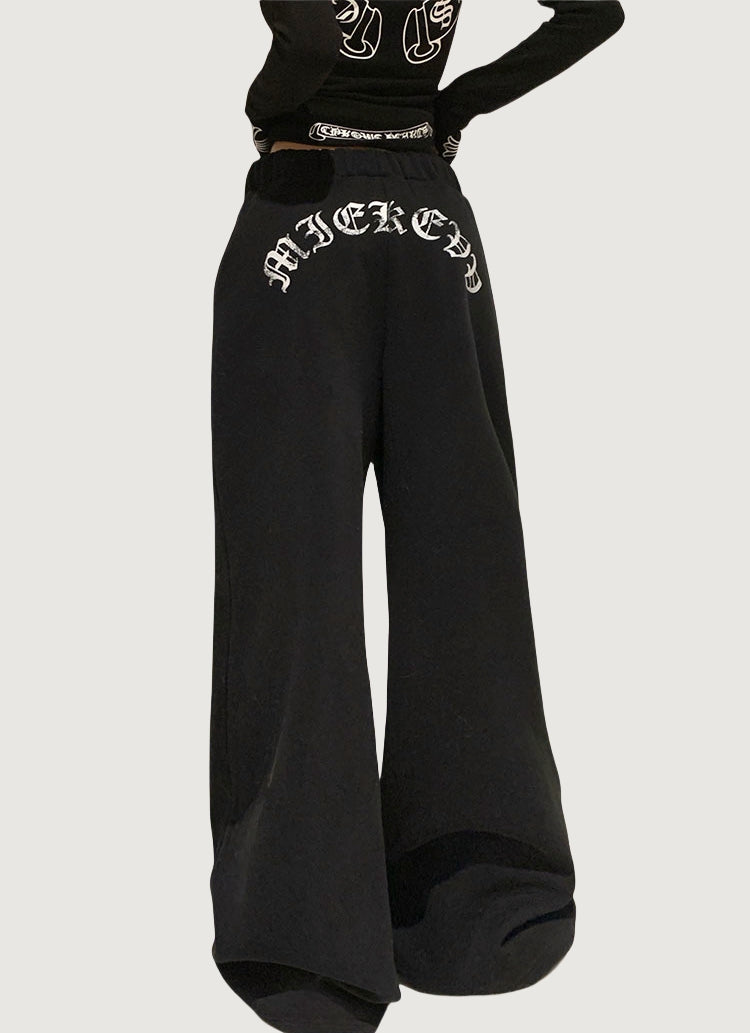 Dark Aesthetic Fleece-Lined Chrome Hearts-Inspired Set