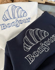Korean-Inspired Croissant Embroidered Tee