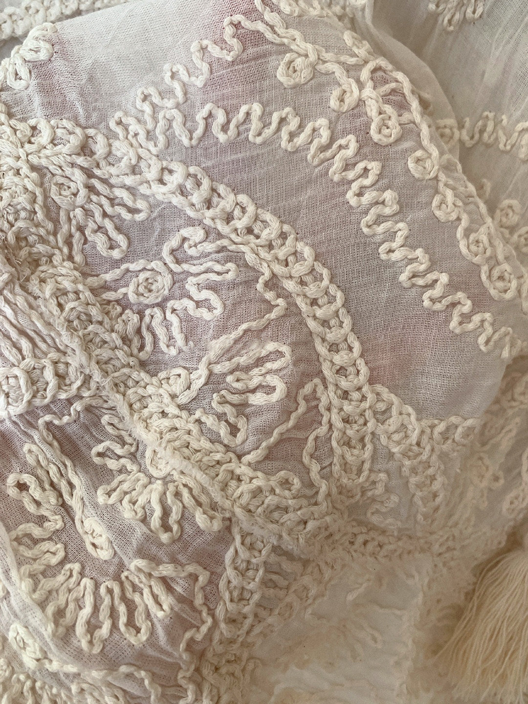 Bohemian Embroidered Crochet Top
