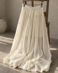 Pleated Waterfall Lyocell Palazzo Pants