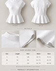 Jennie-inspired French semi-high neck ruffle hem knit top