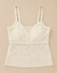 Lace Back Cami with Built-In Bra
