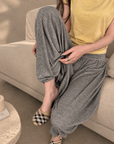 Relaxed Cropped Harem Pants