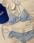 Korean-style Fresh Gingham Bikini Set