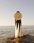 Black and White Patchwork Maxi Slip Dress