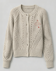 Orb Embroidered Heavy Knit Cardigan