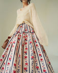 French vintage bubble cotton voluminous skirt