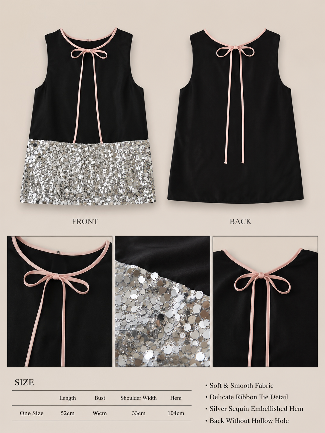 Galaxy Sequin Satin Tank Top