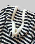Upgraded Black &amp; White Striped Flannel Loungewear Set