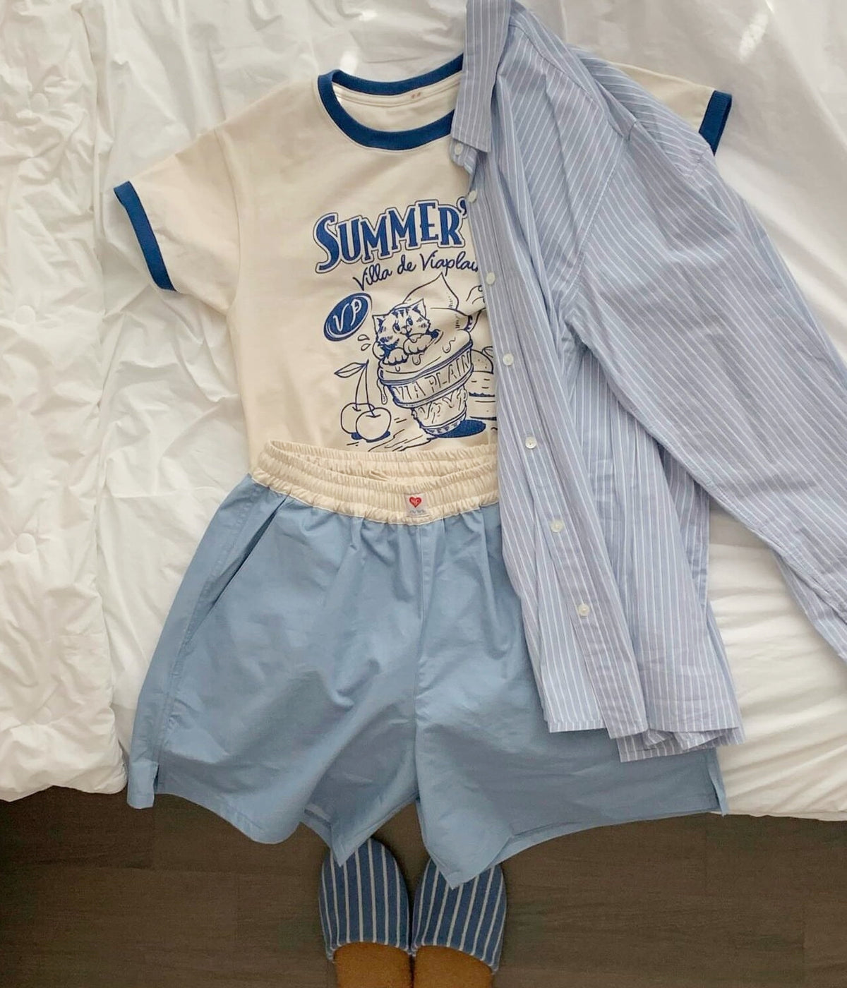 Korean Vintage Cotton Tee