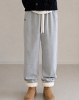 Korean Smile Patch Fleece Joggers