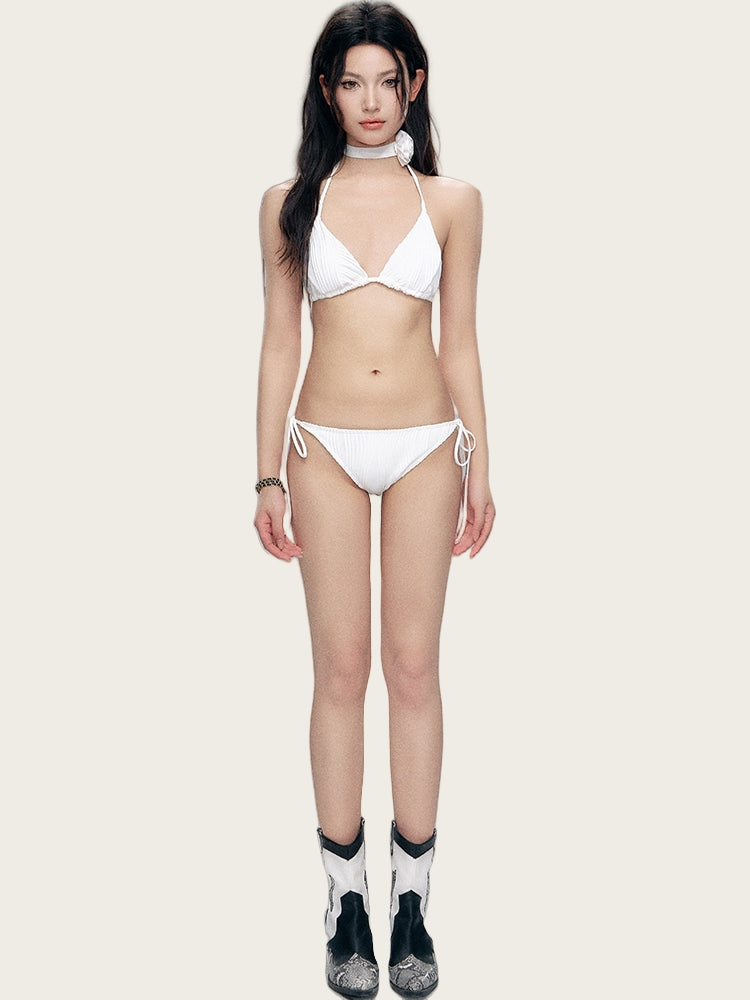 Three-Piece Bikini and Shirt Set (Includes Belt)