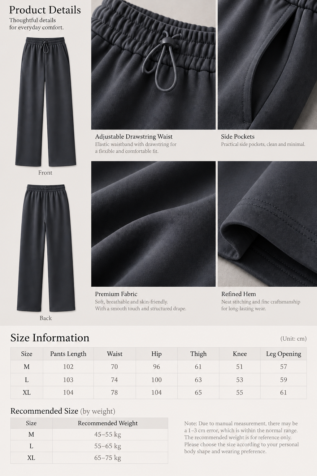 Cupro Air Wide-Leg Pants