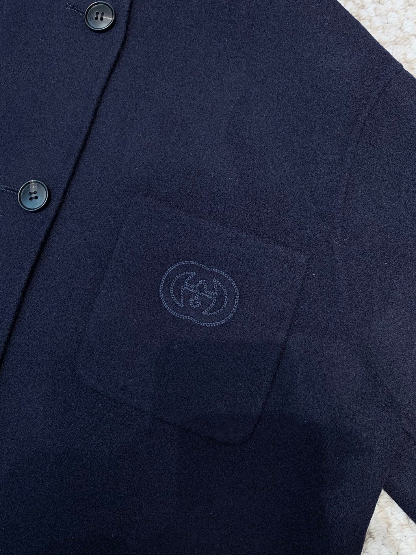 Double-Faced Wool GG Coat