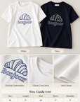 Korean-Inspired Croissant Embroidered Tee