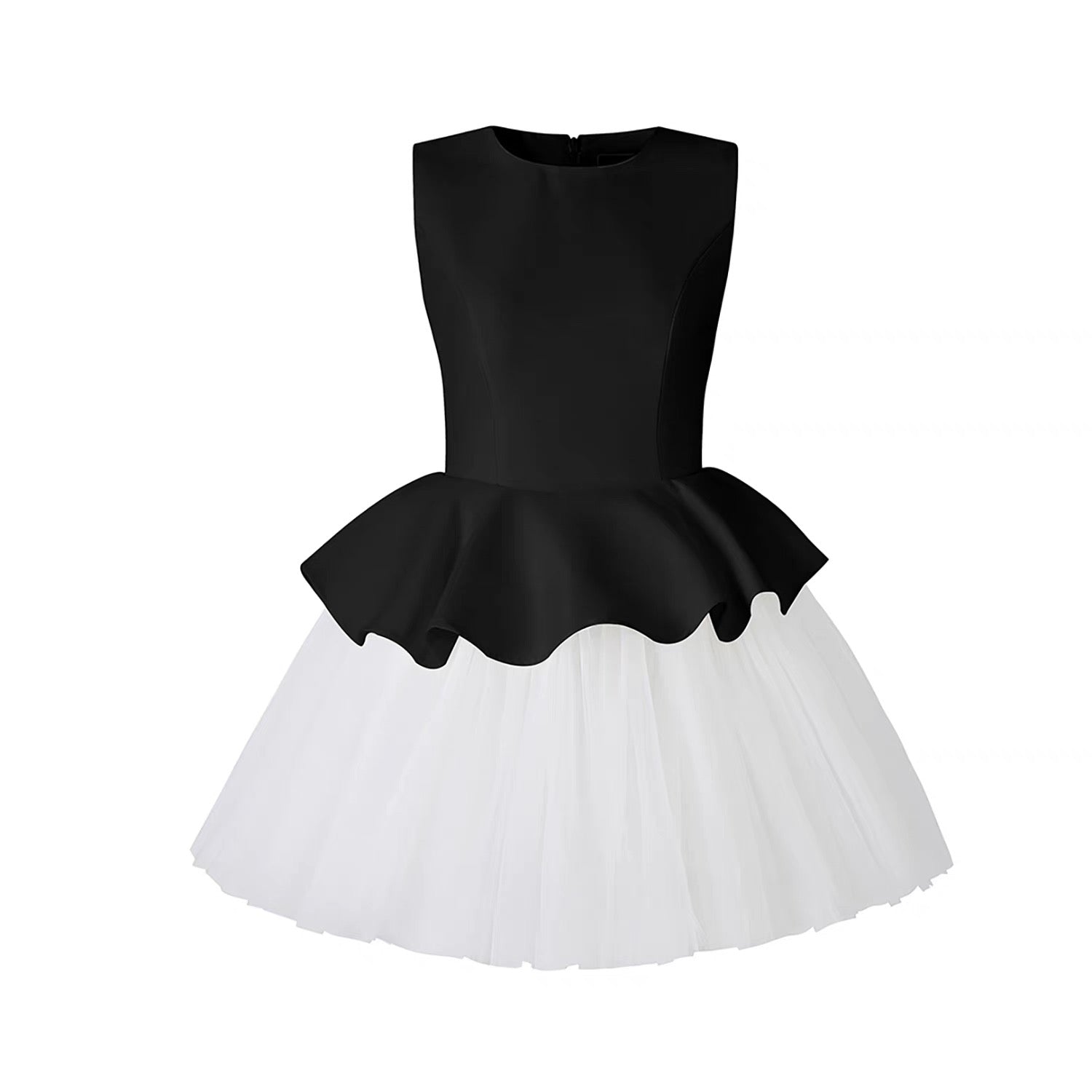 Haute Couture Ballet-Inspired Patchwork Tulle Dress