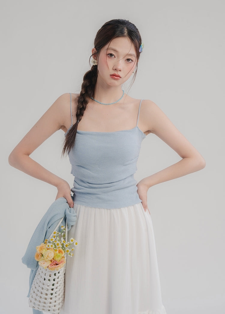 Sheep Wool Camisole with Built-In Pads