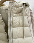 Heavyweight Recommendation 90% White Duck Down Knit Hooded Puffer Jacket
