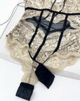 Lace-Trim Sheer Bodysuit