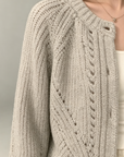 Orb Embroidered Heavy Knit Cardigan