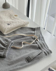 Korean Smile Patch Fleece Joggers