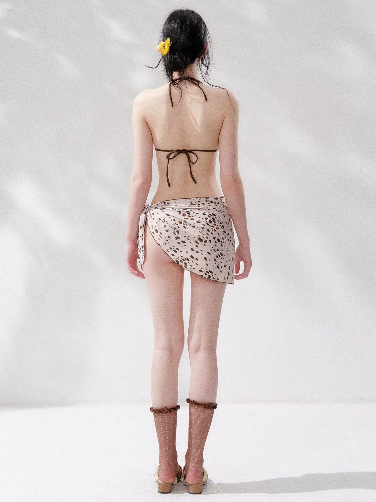 Jennie-Inspired Leopard Print 3-Piece Bikini Set
