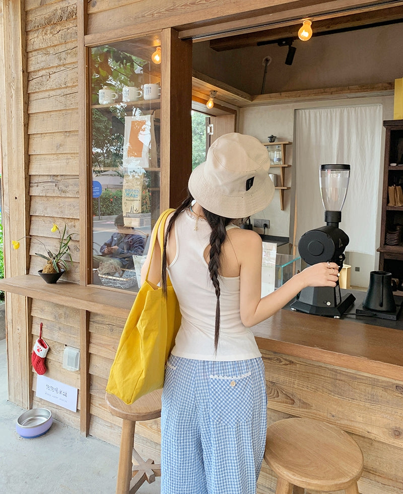 Summer Floral Lace Trim Tank Top