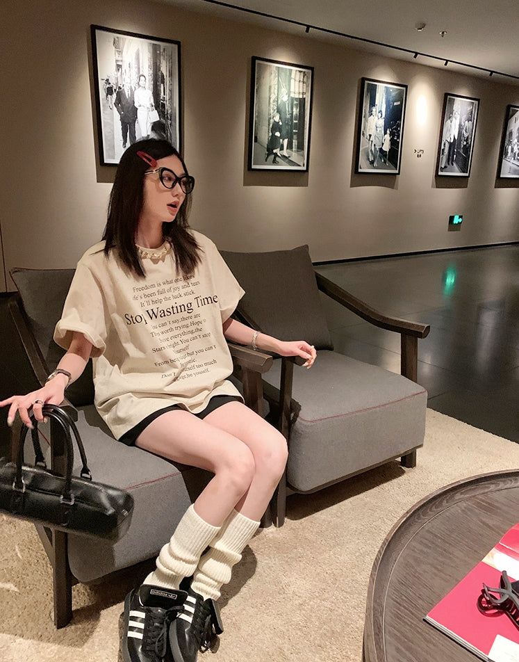 High-Weight Water-Based Printed INS-Style Tee