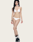 Three-Piece Bikini and Shirt Set (Includes Belt)