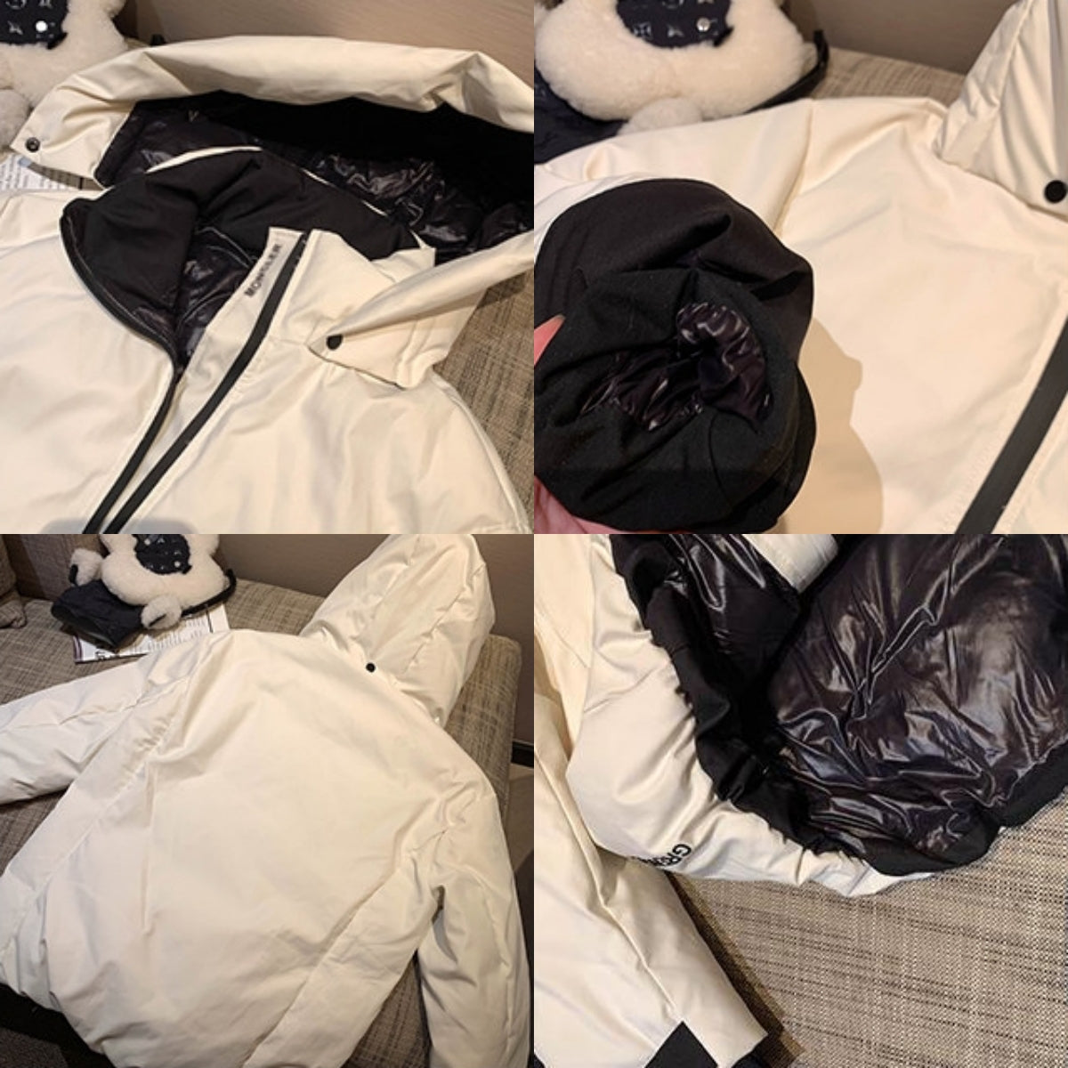 White Duck Down Hooded Jacket