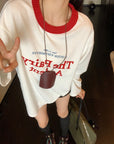American INS-Style Round Neck Oversized Tee
