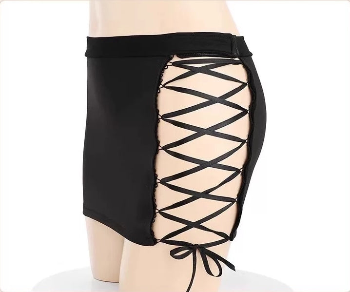 Open-Crotch Bodycon Police Costume Set