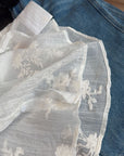 French‑style embroidered jacquard tencel shirt.