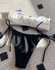 Black &amp; White Contrast Bikini Set
