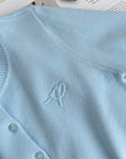 Lake Blue 100% Wool Cardigan
