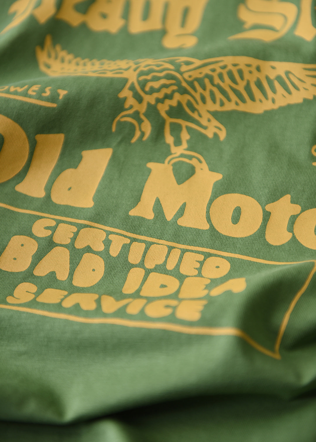 Avocado Green 100% Cotton Vintage Tee