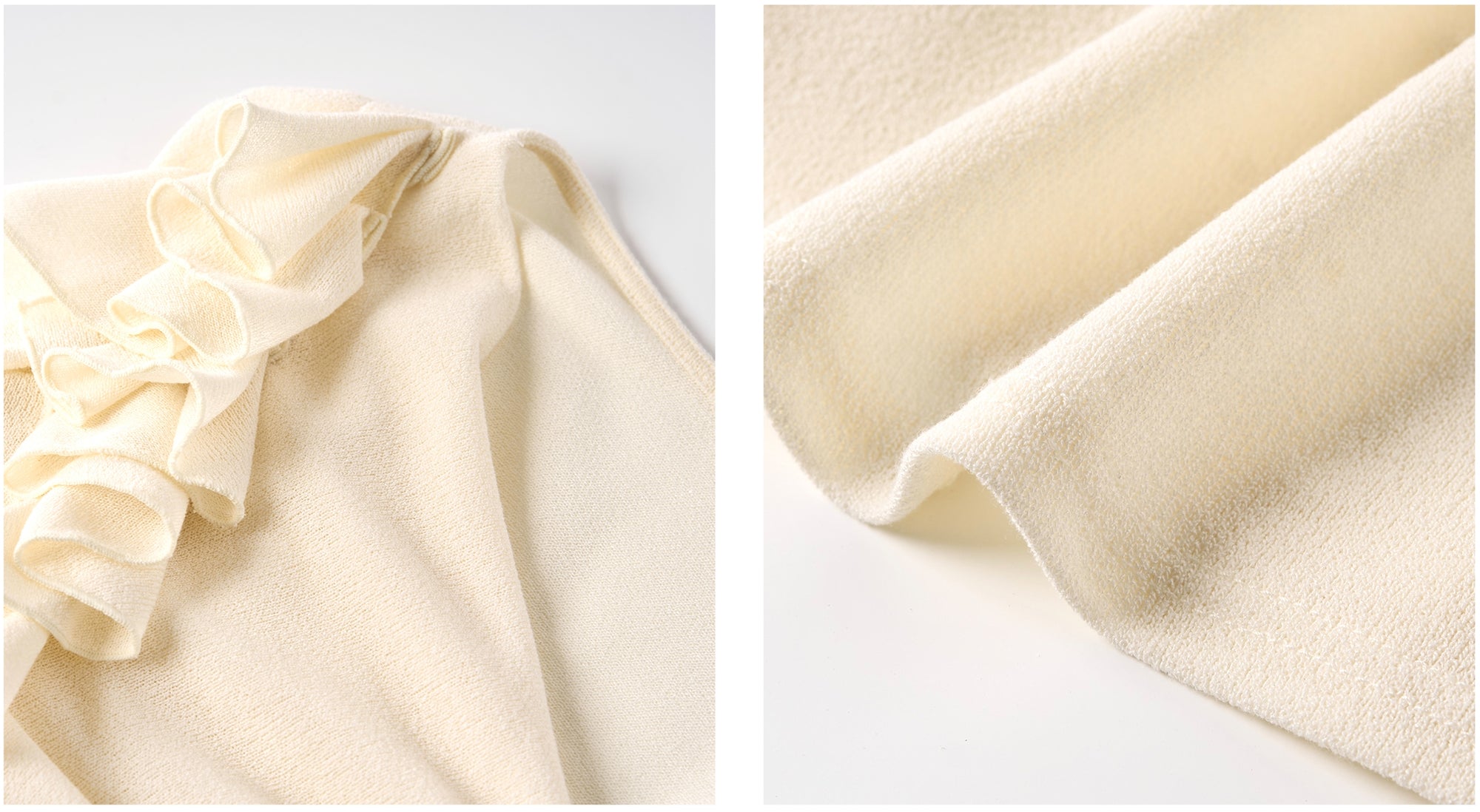 Asymmetric off-shoulder ruffle-drape top