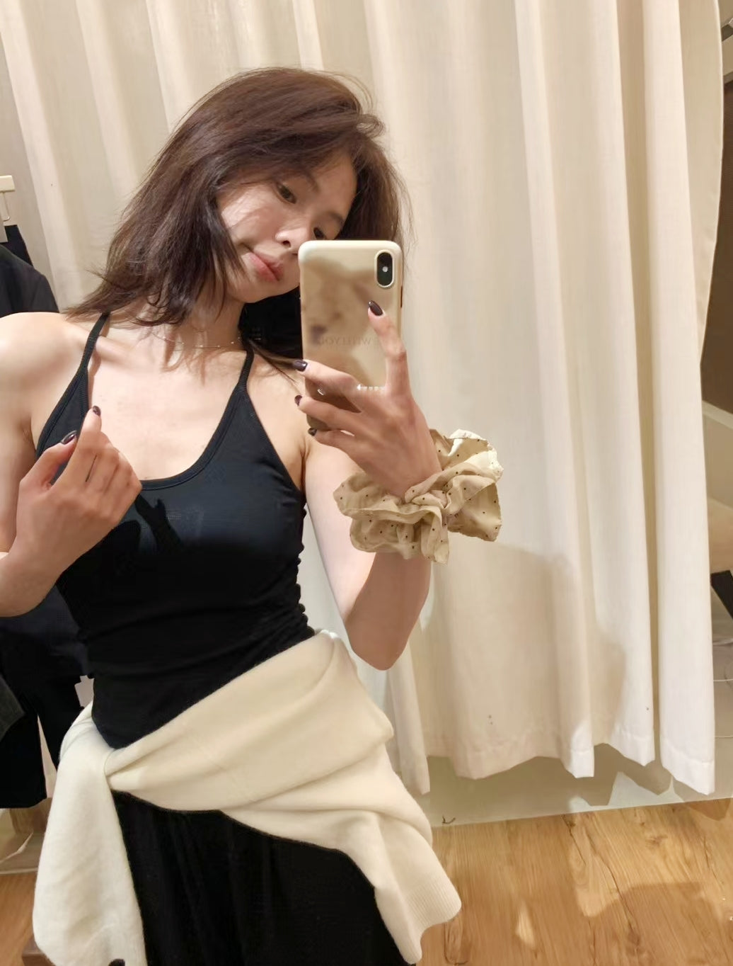 American-style racerback tank with built-in bra