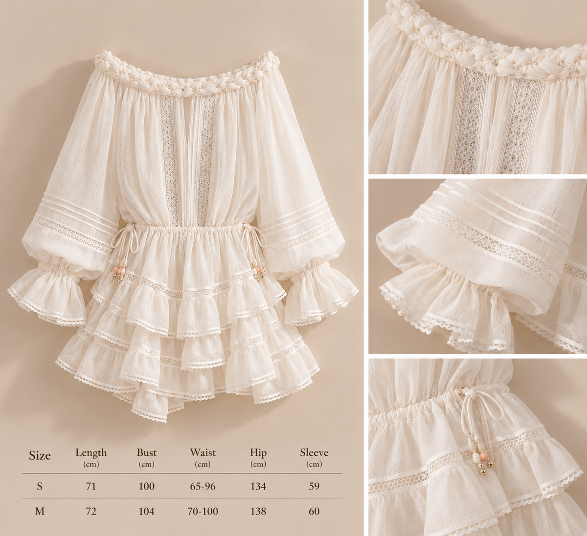 Romantic Off-Shoulder Chiffon Romper