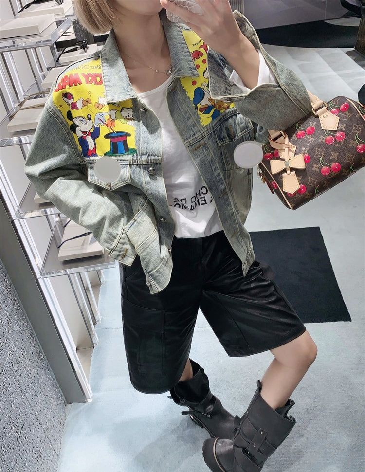 Mickey X Balenciaga Washed Denim Jacket