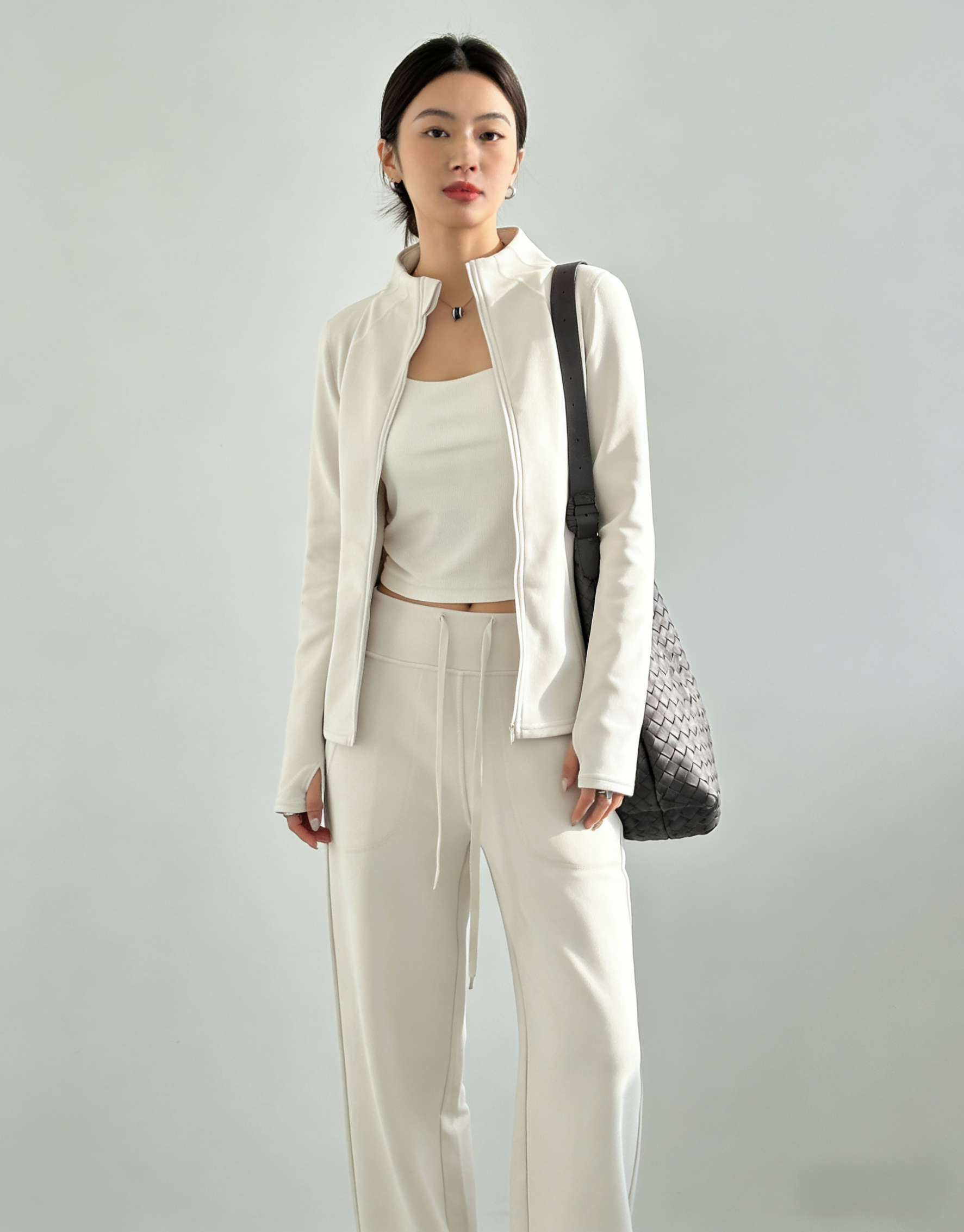 Double-sided brushed slim-fit LU-style set