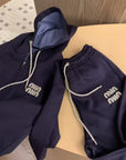 Rhinestone Logo Hooded Lounge Set