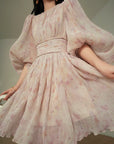 Smoky Lavender French Vintage Dress