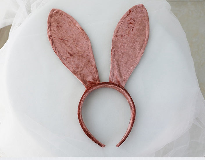 Pink Velvet Bunny Girl Sexy Lingerie Set