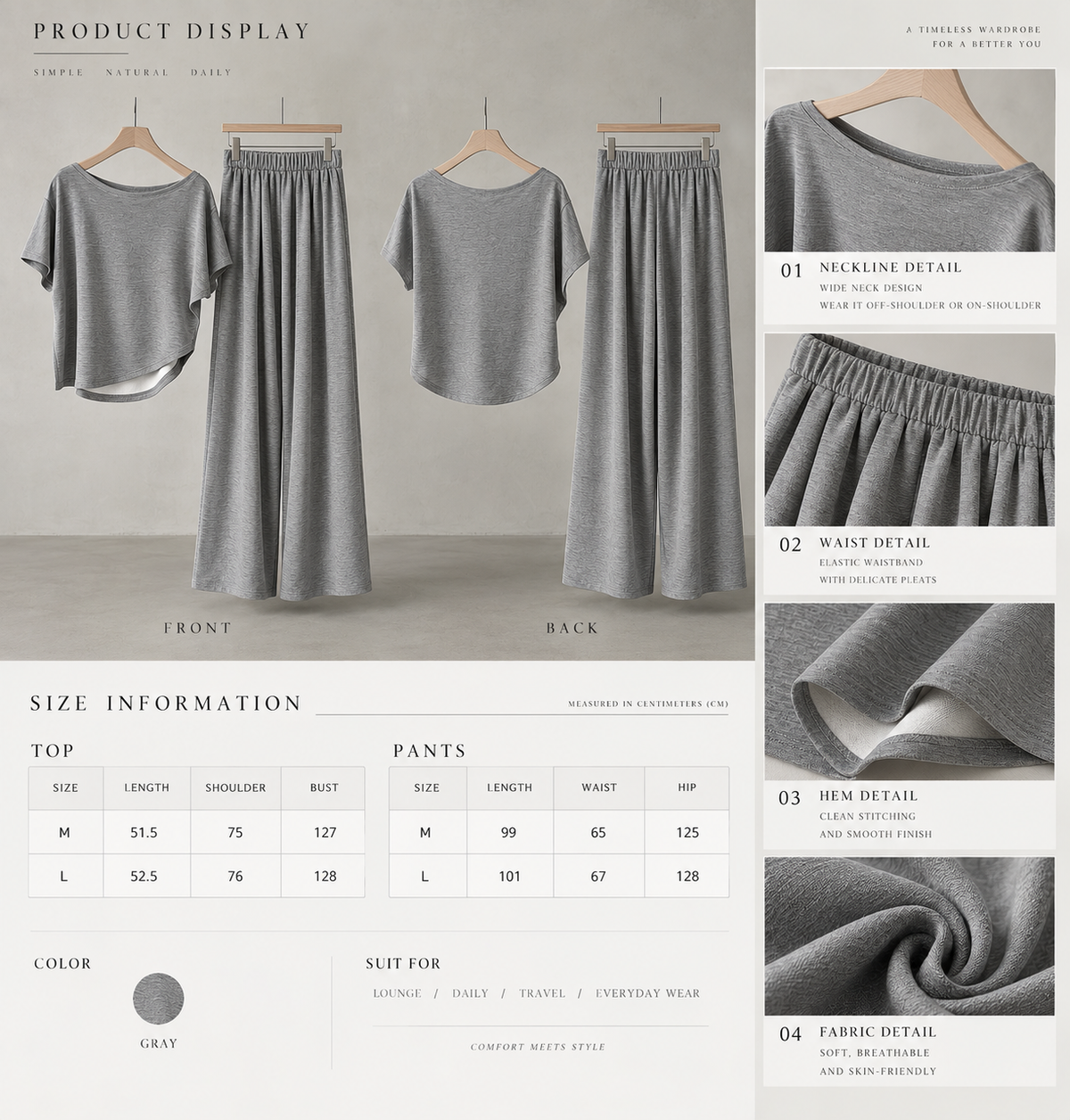 Effortless Relaxed Two-Piece Set
