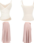 Pure-Girl Aesthetic Camisole + Midi Skirt Set